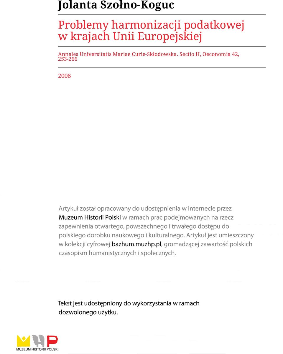 Europejskiej Annales Universitatis Mariae