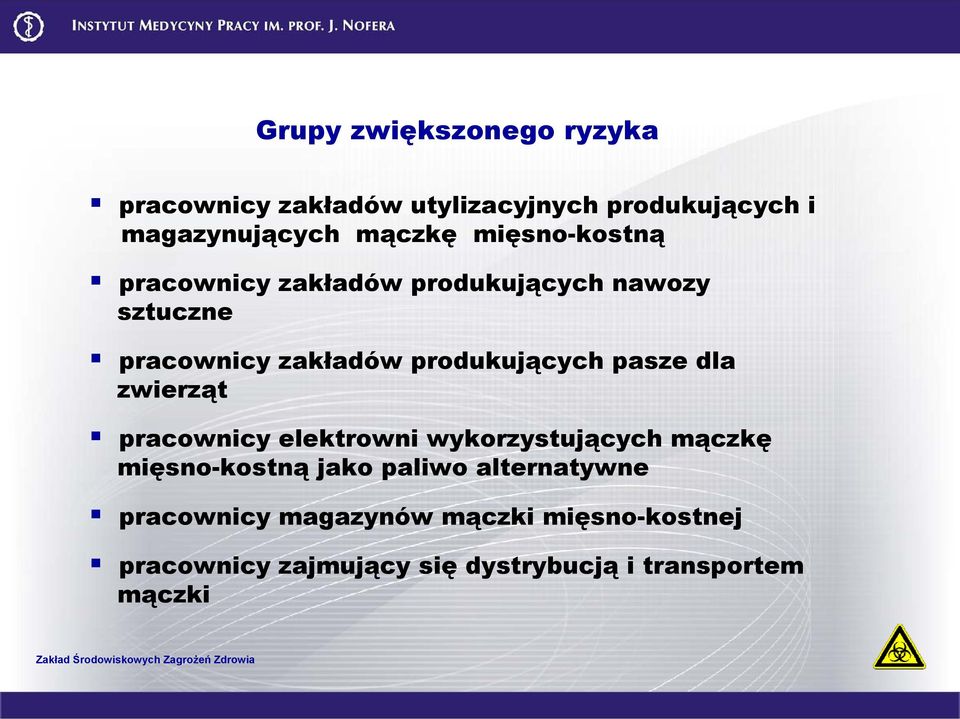 pasze dla zwierząt pracownicy elektrowni wykorzystujących mączkę mięsno-kostną jako paliwo