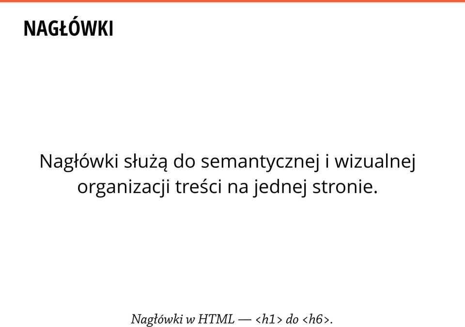 organizacji treści na jednej