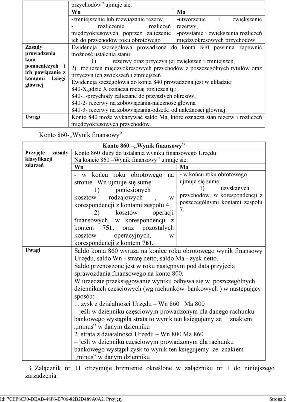 powinna zapewnić możność ustalenia stanu: 1) rezerwy oraz przyczyn jej zwiększeń i zmniejszeń, 2) rozliczeń międzyokresowych przychodów z poszczególnych tytułów oraz przyczyn ich zwiększeń i