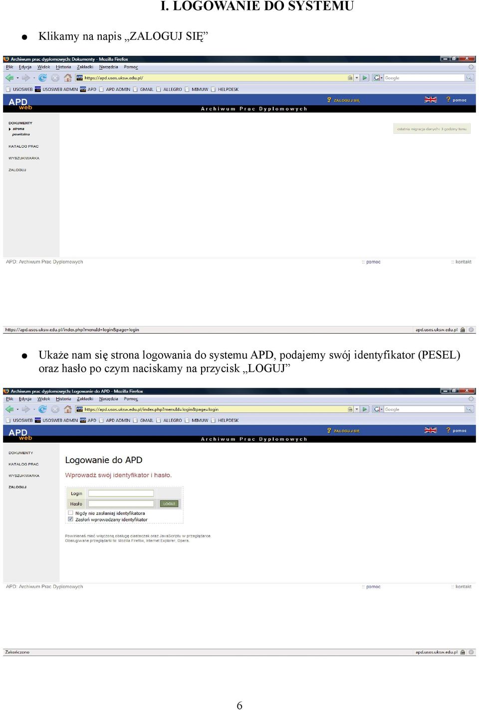 systemu APD, podajemy swój identyfikator