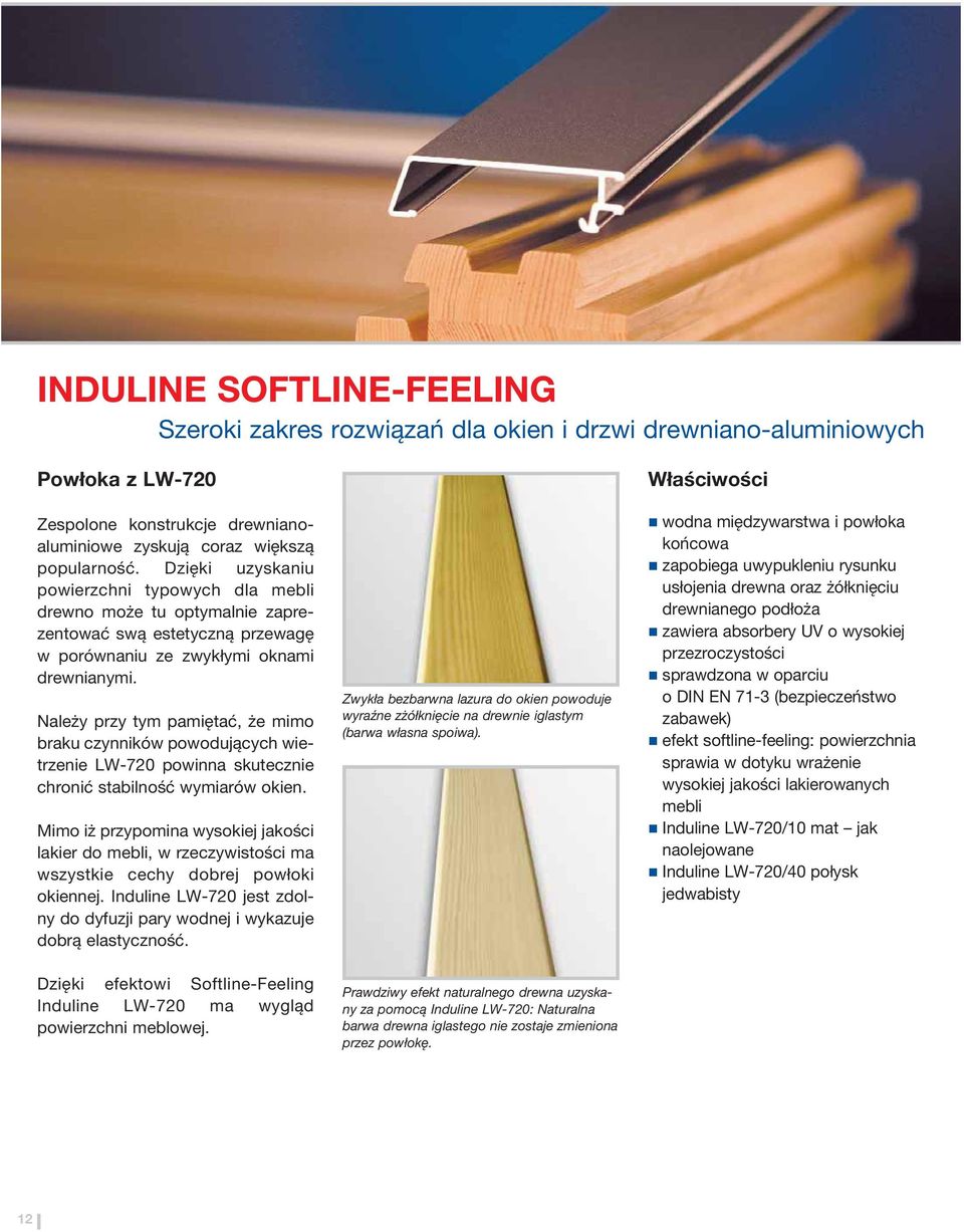 Należy przy tym pamiętać, że mimo braku czynników powodujących wietrzenie LW-720 powinna skutecznie chronić stabilność wymiarów okien.