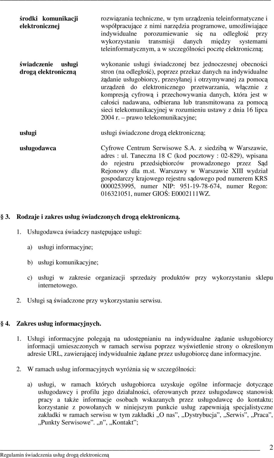 świadczonej bez jednoczesnej obecności stron (na odległość), poprzez przekaz danych na indywidualne żądanie usługobiorcy, przesyłanej i otrzymywanej za pomocą urządzeń do elektronicznego