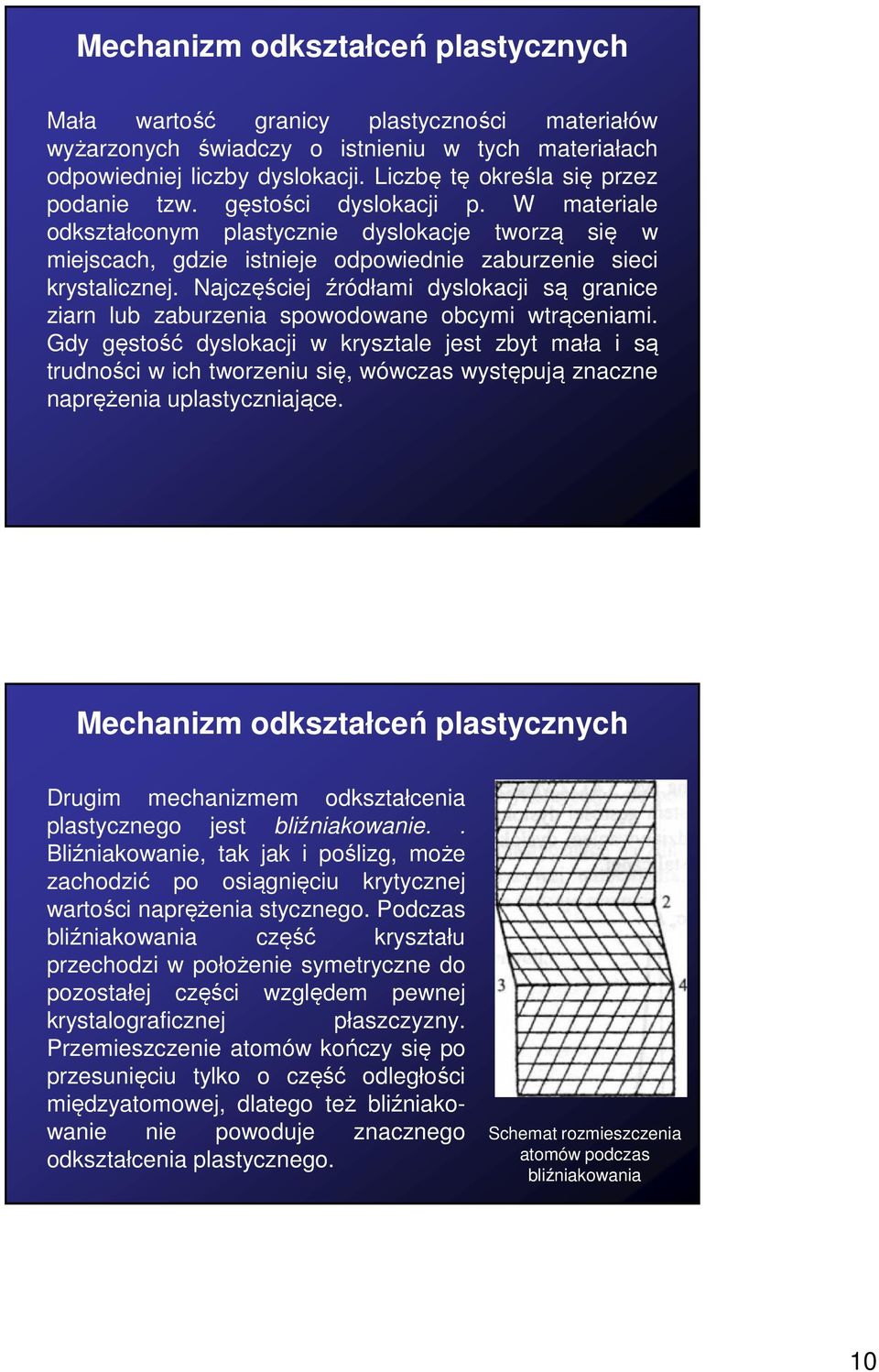Najczęściej źródłami dyslokacji są granice ziarn lub zaburzenia spowodowane obcymi wtrąceniami.