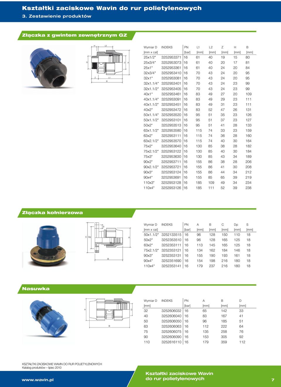 1/4" 3252953091 16 83 49 29 23 111 40x1.1/2" 3252953451 16 83 49 31 23 111 40x2" 3252953472 16 83 52 47 26 131 50x1.1/4" 3252953520 16 95 51 35 23 126 50x1.