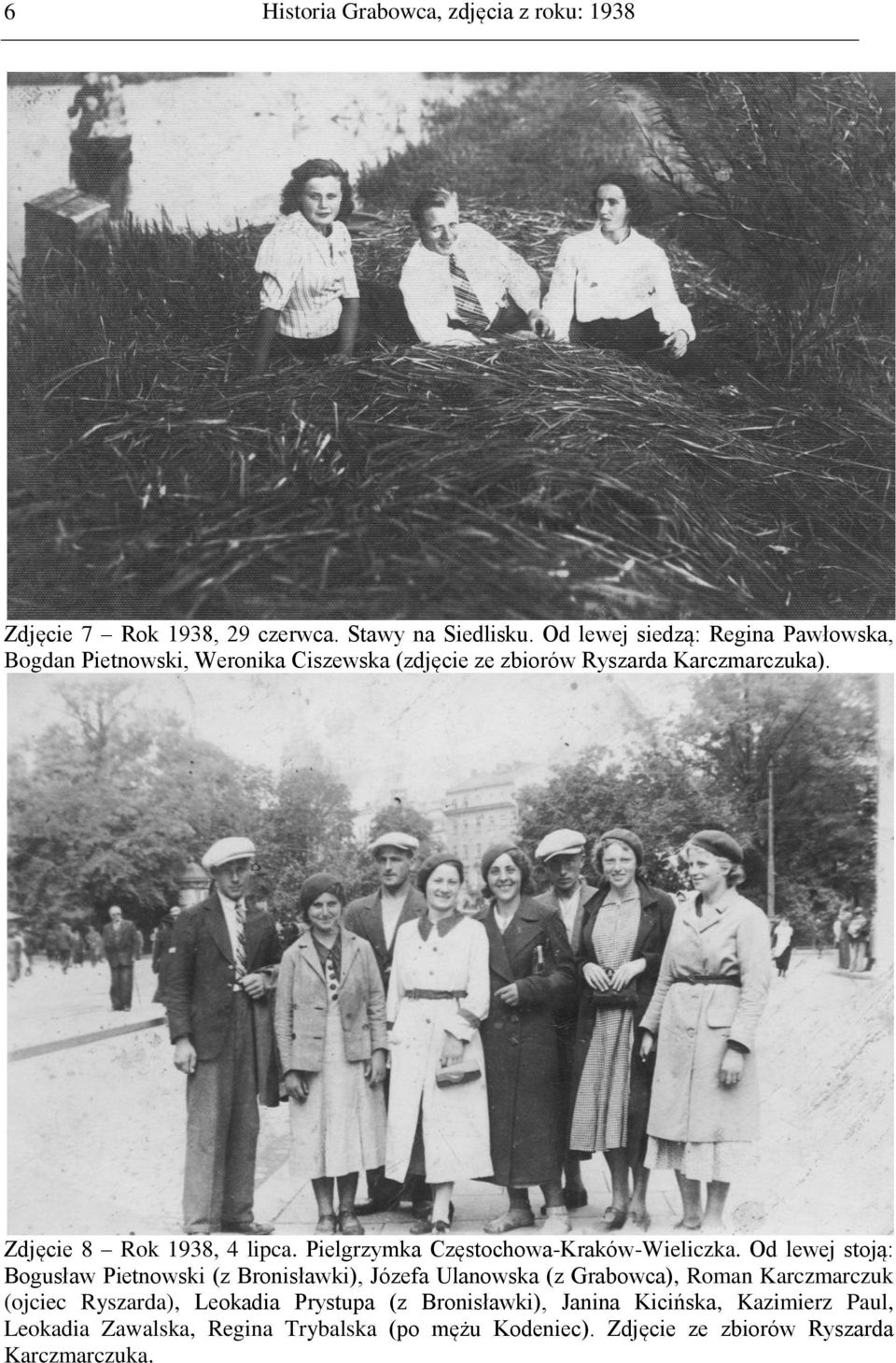 Zdjęcie 8 Rok 1938, 4 lipca. Pielgrzymka Częstochowa-Kraków-Wieliczka.