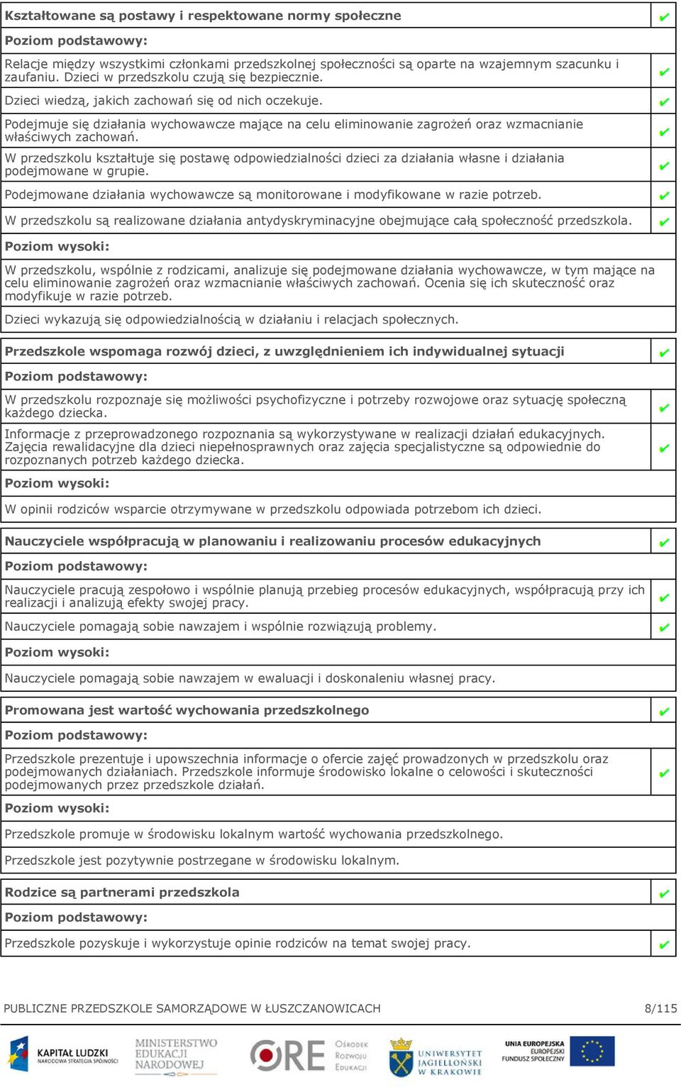 Podejmuje się działania wychowawcze mające na celu eliminowanie zagrożeń oraz wzmacnianie właściwych zachowań.