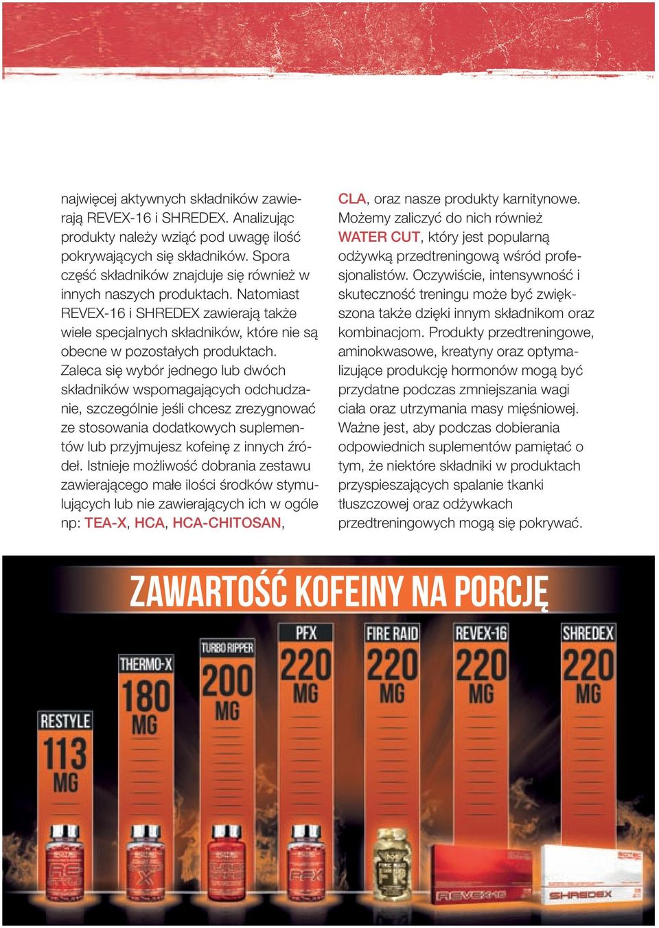 Zaleca się wybór jednego lub dwóch składników wspomagających odchudzanie, szczególnie jeśli chcesz zrezygnować ze stosowania dodatkowych suplementów lub przyjmujesz kofeinę z innych źródeł.