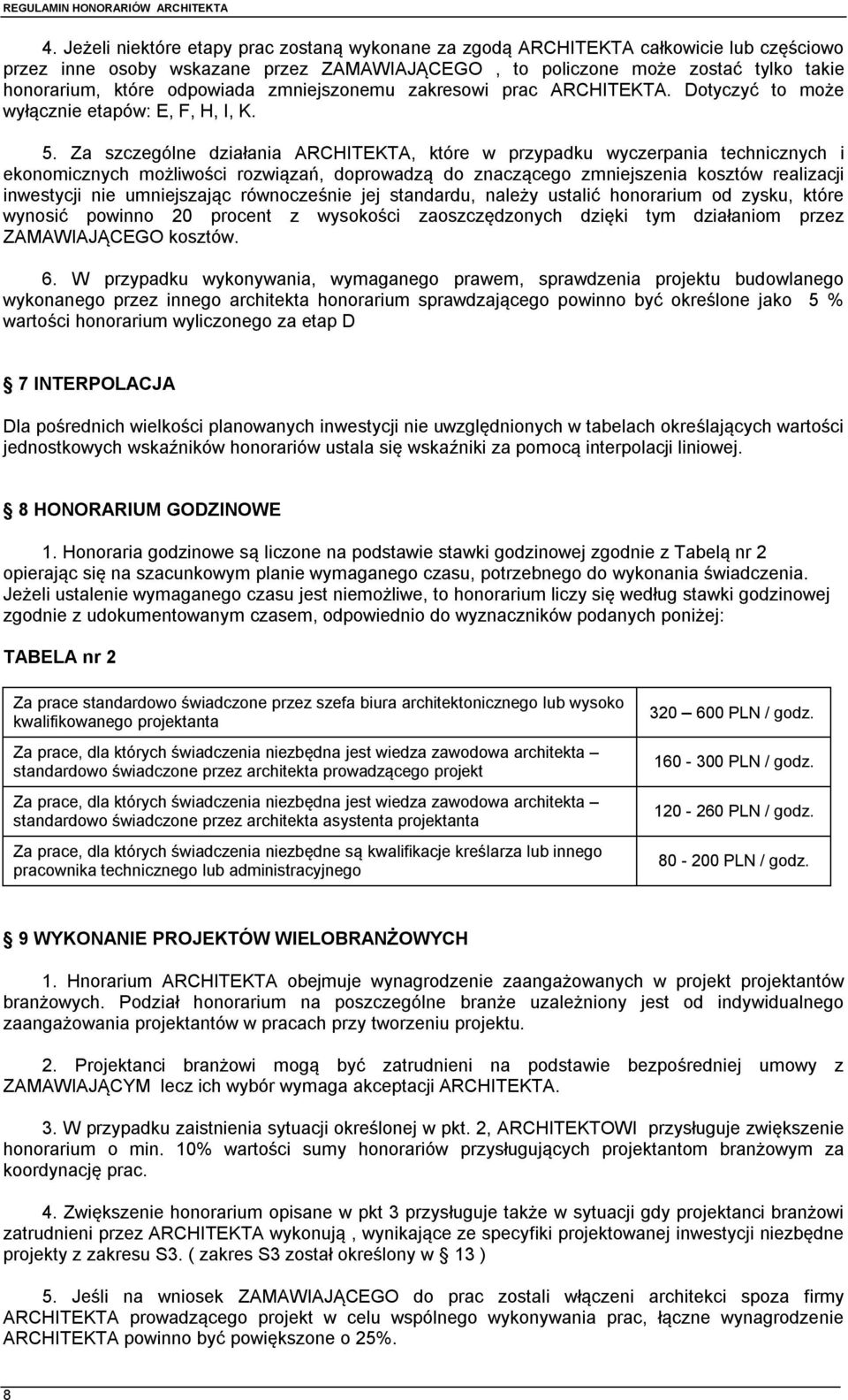 Za szczególne działania ARCHITEKTA, które w przypadku wyczerpania technicznych i ekonomicznych możliwości rozwiązań, doprowadzą do znaczącego zmniejszenia kosztów realizacji inwestycji nie