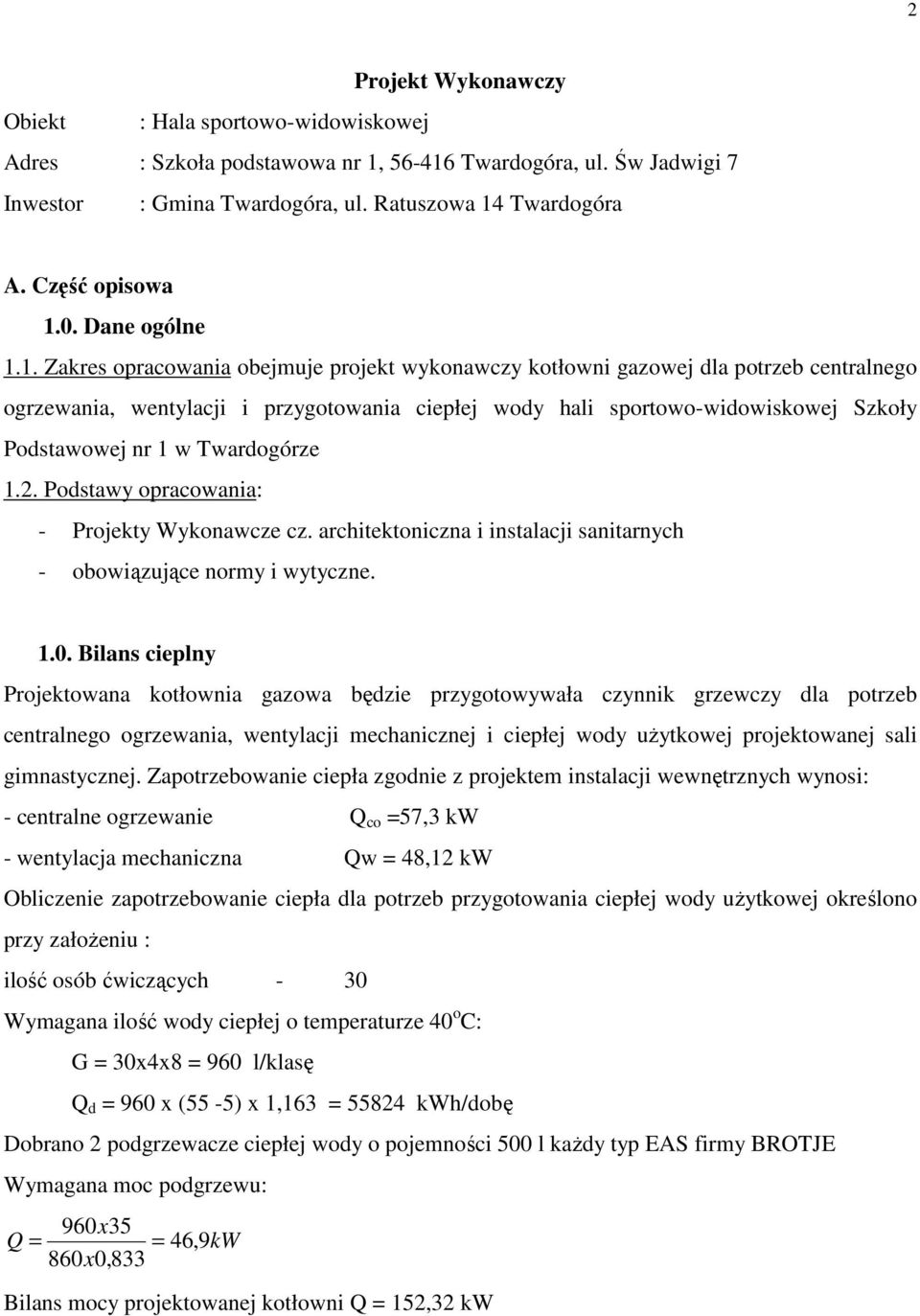 0. Dane ogólne 1.