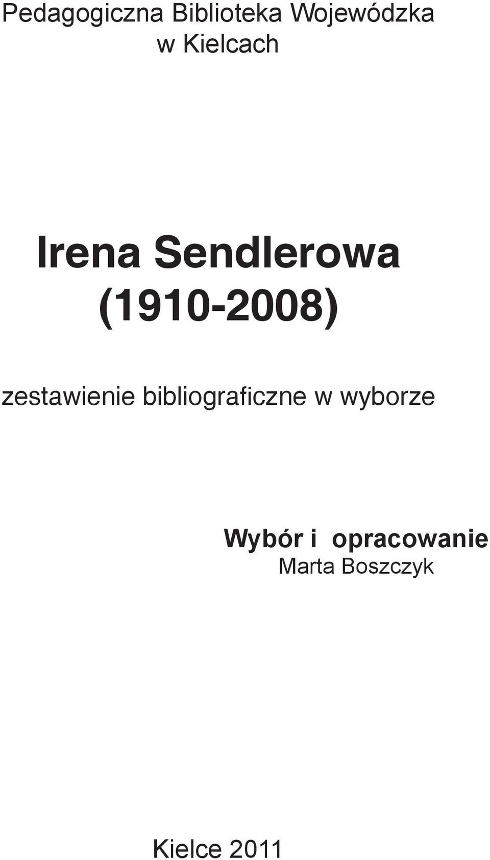 zestawienie bibliograficzne w wyborze