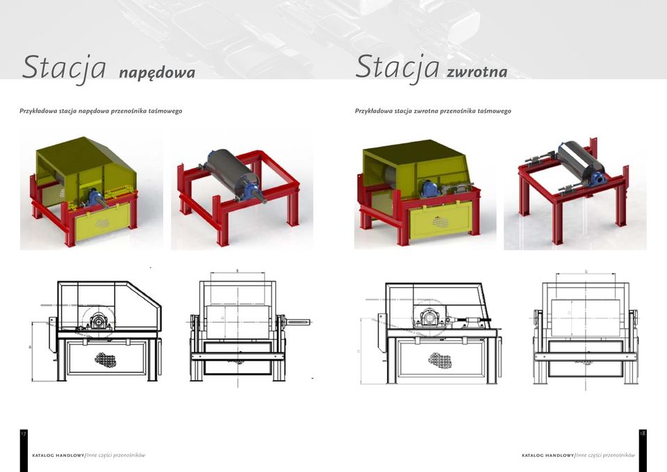 zwrotna przenośnika taśmowego 17 18 katalog