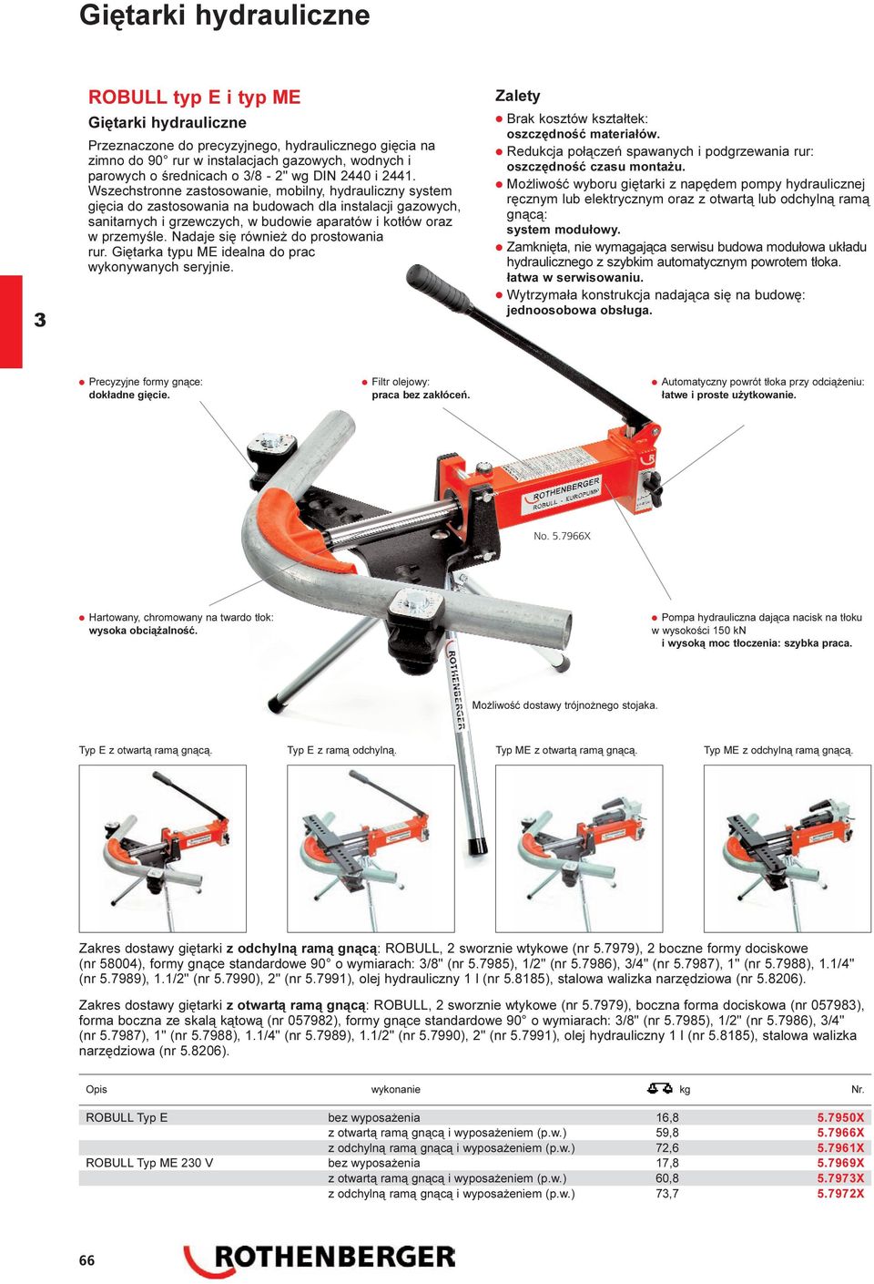 Wszechstronne zastosowanie, mobilny, hydrauliczny system giêcia do zastosowania na budowach dla instalacji gazowych, sanitarnych i grzewczych, w budowie aparatów i kot³ów oraz w przemyœle.