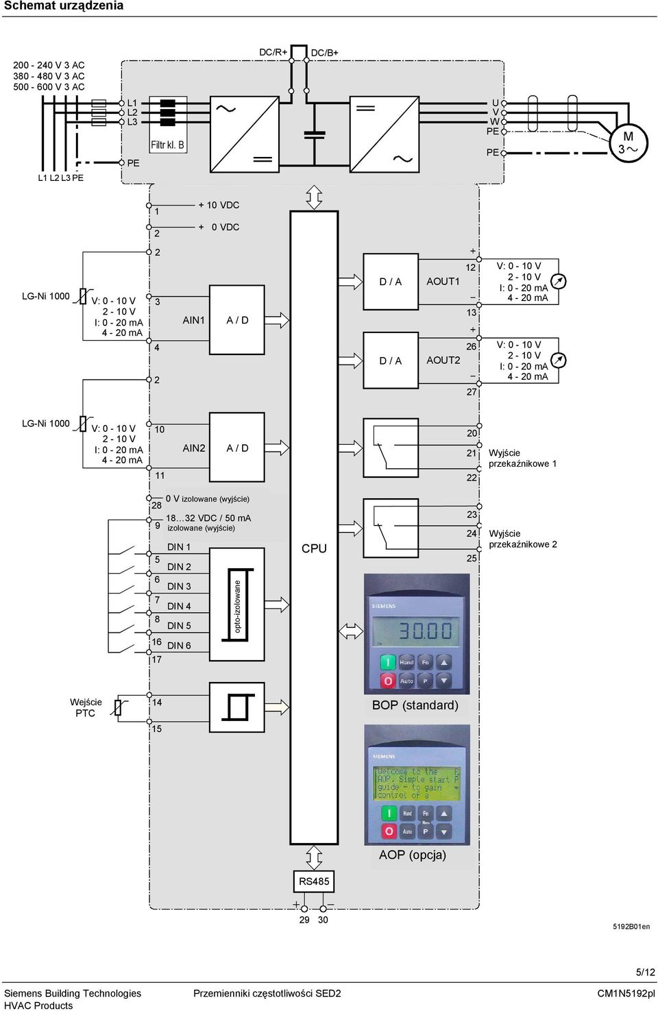 4-20 m LG-Ni 1000 V: 0-10 V 2-10 V I: 0-20 m 4-20 m 10 11 IN2 / D 20 21 22 Wyjście Relay przekaźnikowe Output 1 1 0 Isolated V izolowane 0 V (output) (wyjście) 28 18 32 Isolated VD 50