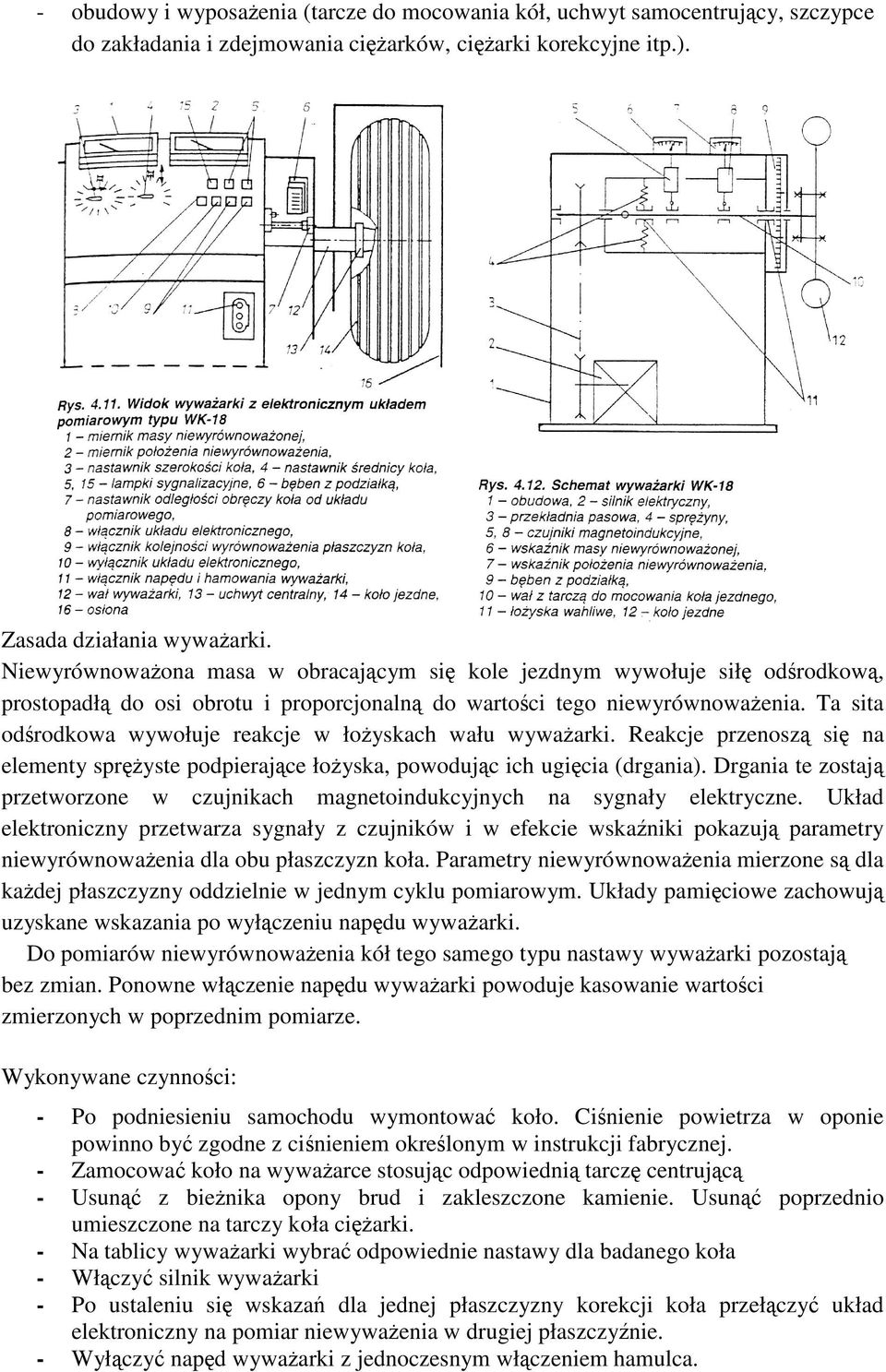 Ta sita odrodkowa wywołuje reakcje w łoyskach wału wywaarki. Reakcje przenosz si na elementy spryste podpierajce łoyska, powodujc ich ugicia (drgania).