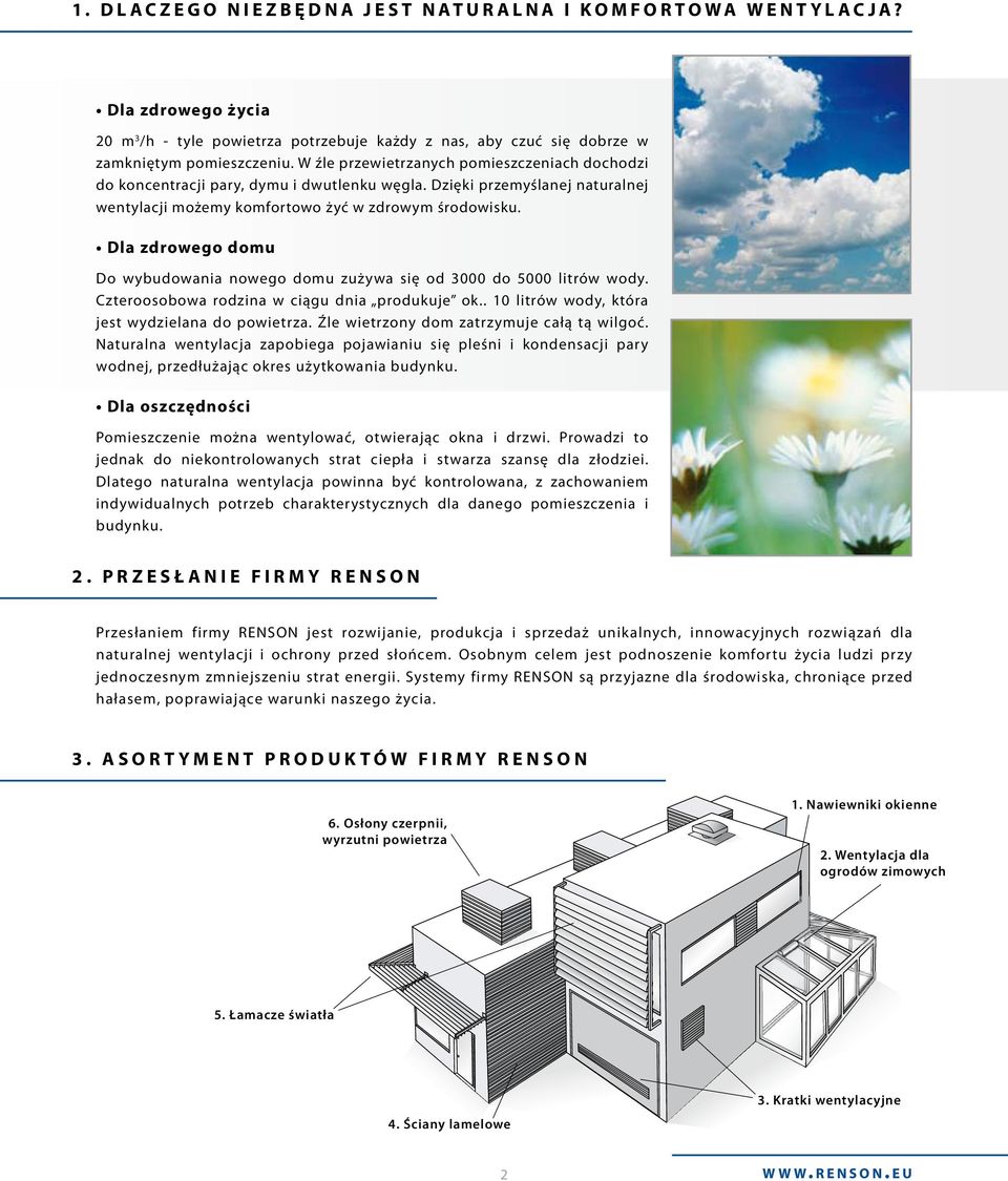 W źle przewietrzanych pomieszczeniach dochodzi do koncentracji pary, dymu i dwutlenku węgla. Dzięki przemyślanej naturalnej wentylacji możemy komfortowo żyć w zdrowym środowisku.