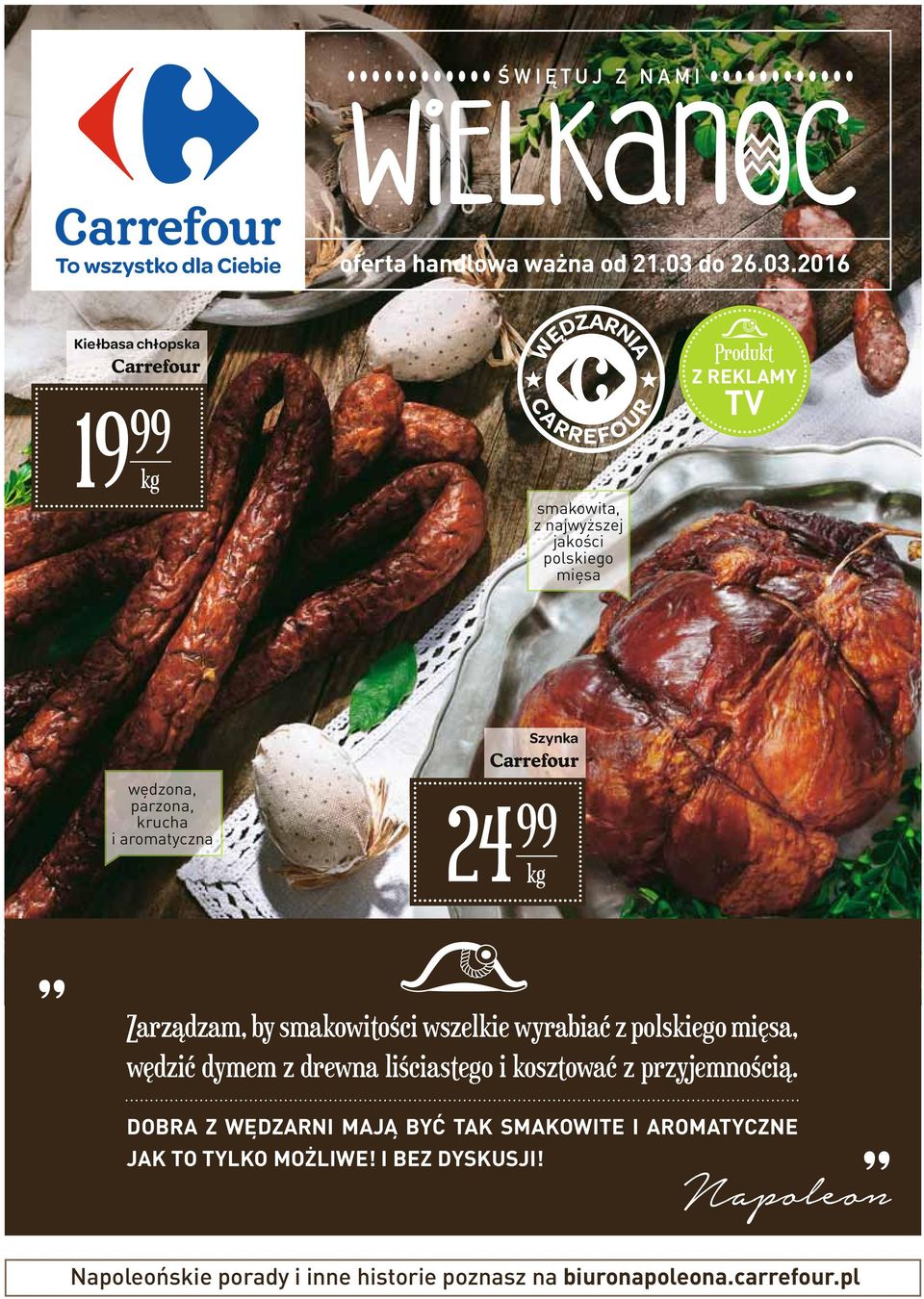 2016 Kiełbasa chłopska 19 smakowita, z najwyższej jakości polskiego mięsa Produkt Z REKLAMY TV wędzona, parzona, krucha