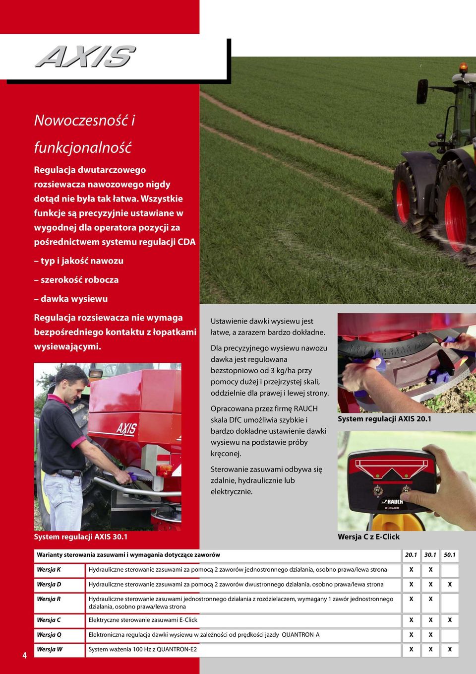 bezpośredniego kontaktu z łopatkami wysiewającymi. Ustawienie dawki wysiewu jest łatwe, a zarazem bardzo dokładne.