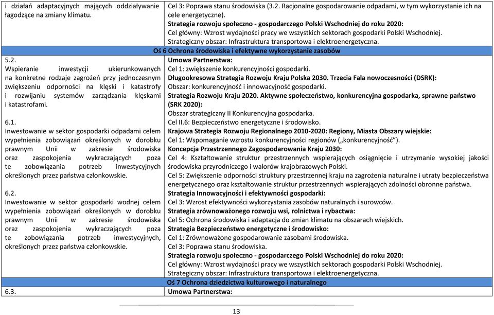 Inwestowanie w sektor gospodarki odpadami celem wypełnienia zobowiązań określonych w dorobku prawnym Unii w zakresie środowiska oraz zaspokojenia wykraczających poza te zobowiązania potrzeb