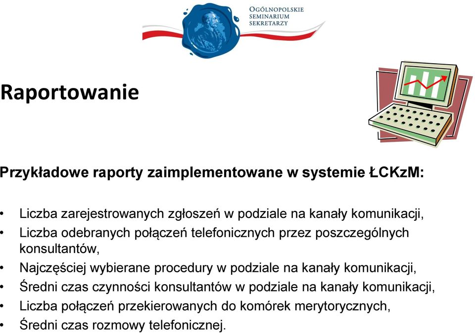 Najczęściej wybierane procedury w podziale na kanały komunikacji, Średni czas czynności konsultantów w