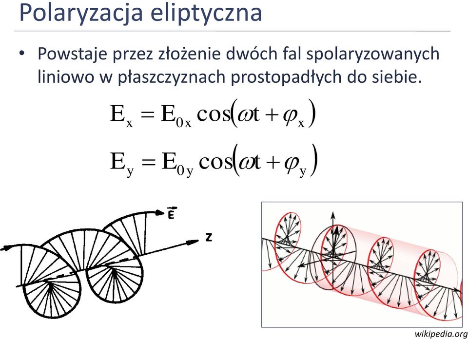 w płaszczyznach prostopadłych do siebie.