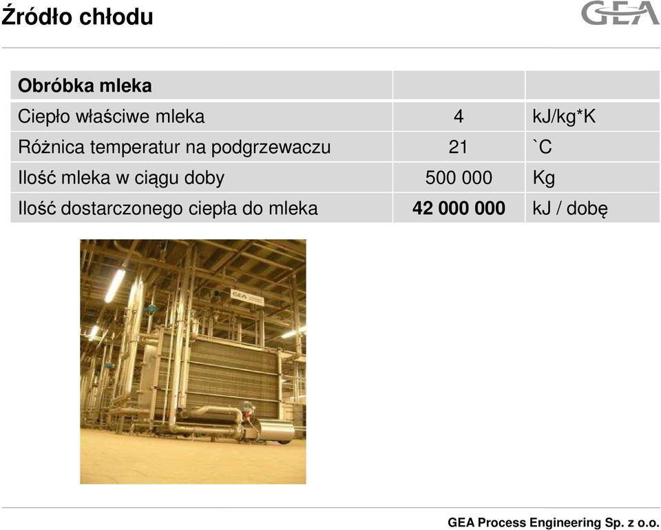 podgrzewaczu 21 `C Ilość mleka w ciągu doby 500