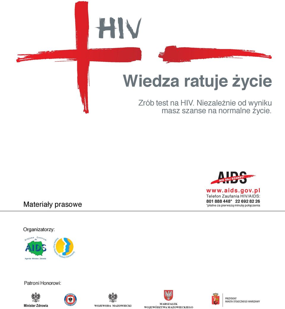 Materiały prasowe www.aids.gov.