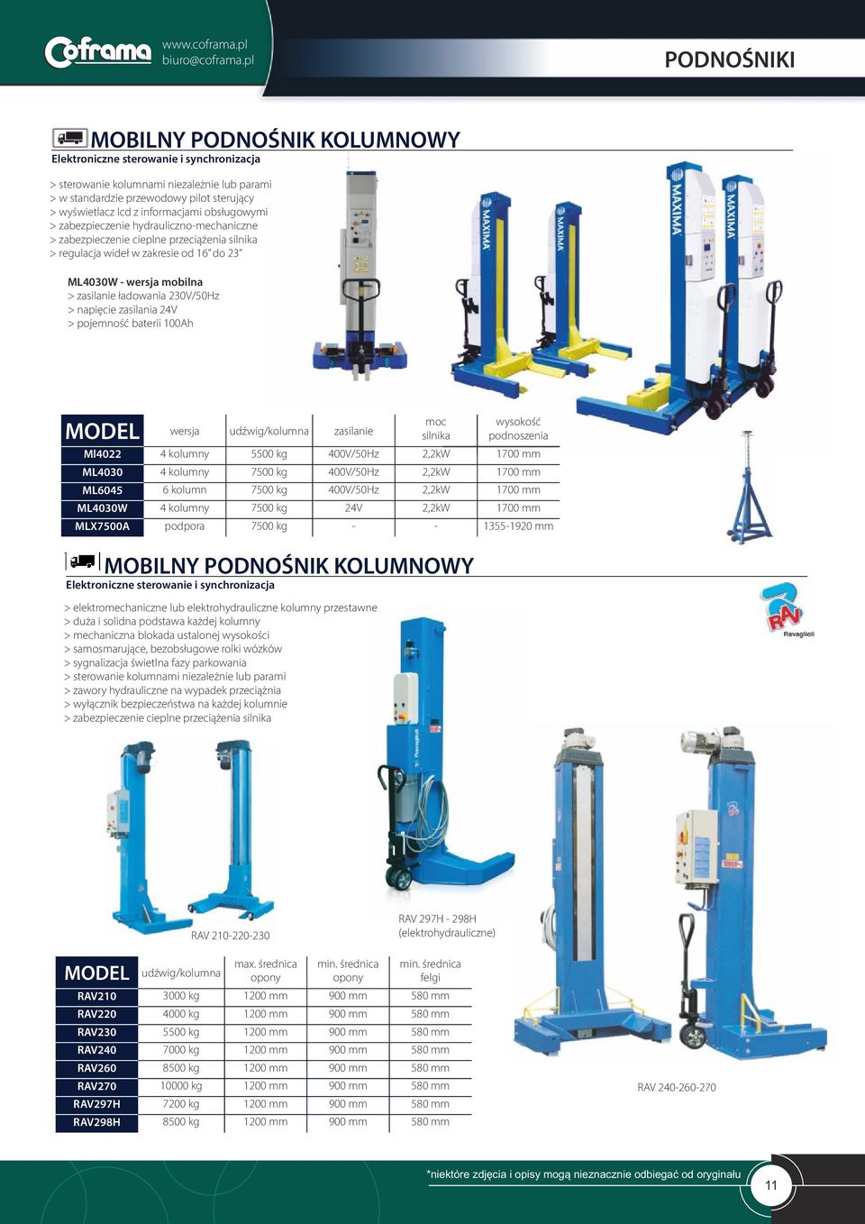 informacjami obsługowymi > zabezpieczenie hydrauliczno-mechaniczne > zabezpieczenie cieplne przeciążenia silnika > regulacja wideł w zakresie od 16 do 23 ML4030W - wersja mobilna > zasilanie