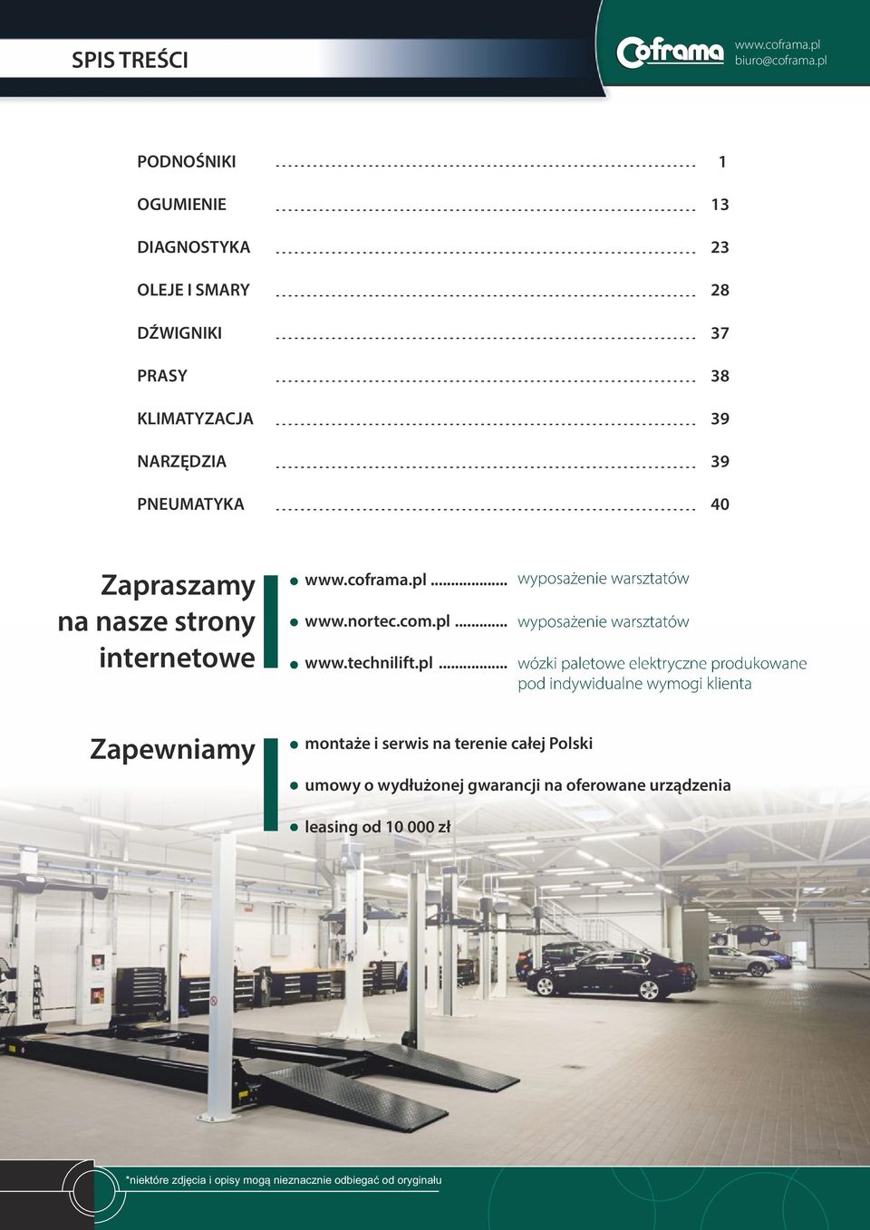 40 Zapraszamy na nasze strony internetowe www.coframa.pl.