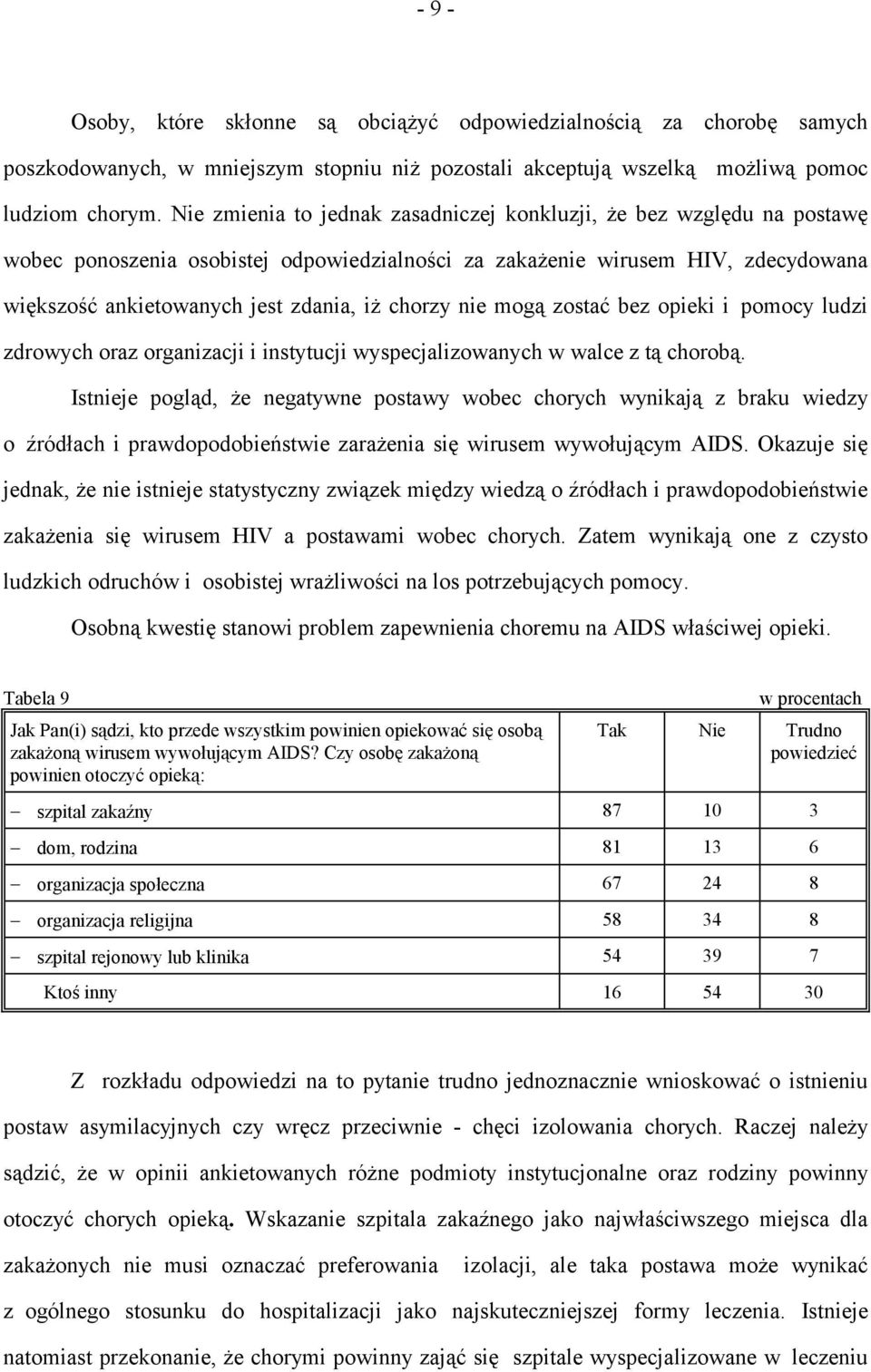 chorzy nie mogą zostać bez opieki i pomocy ludzi zdrowych oraz organizacji i instytucji wyspecjalizowanych w walce z tą chorobą.