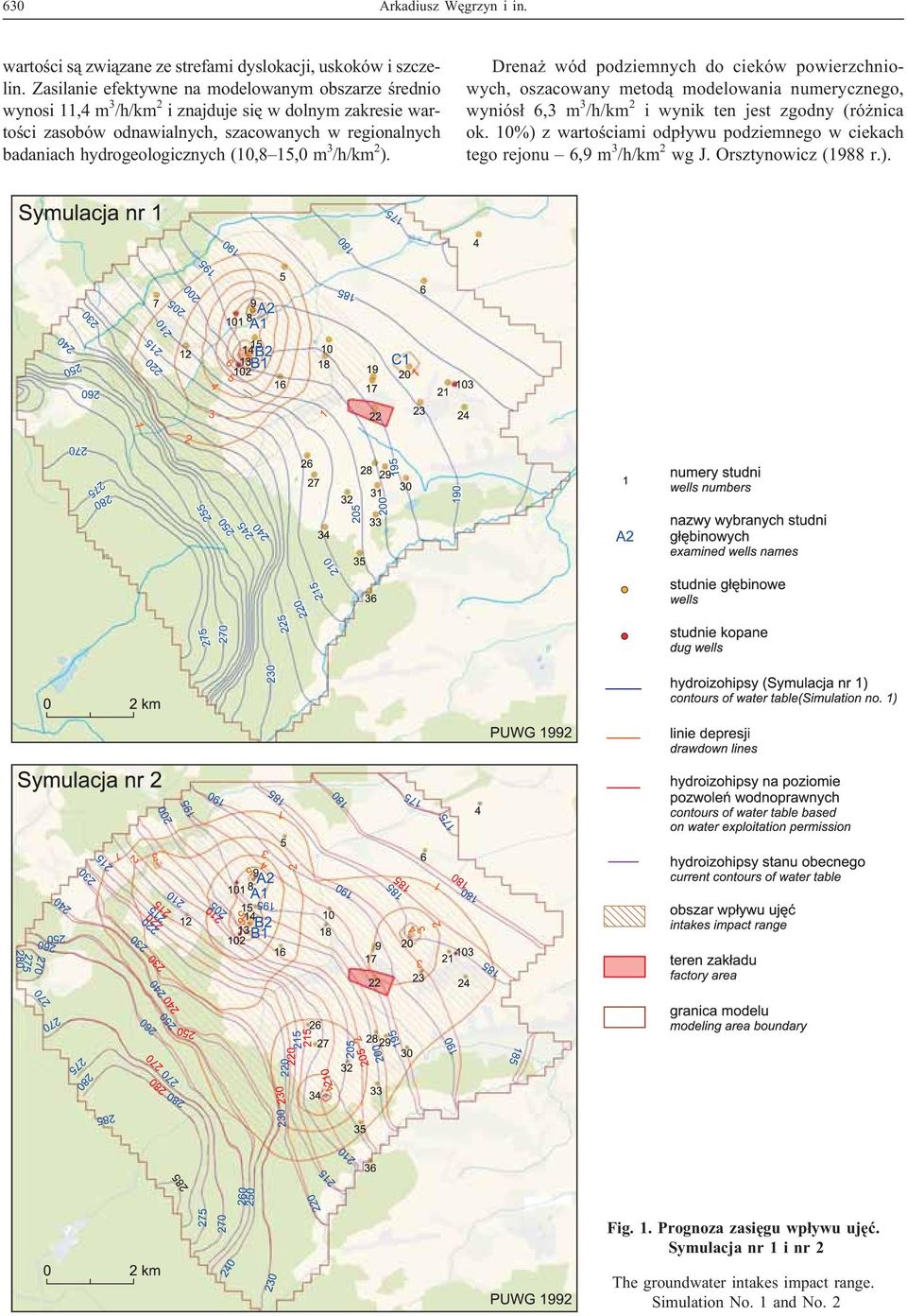 badaniach hydrogeologicznych (10,8 15,0 m 3 /h/km 2 ).