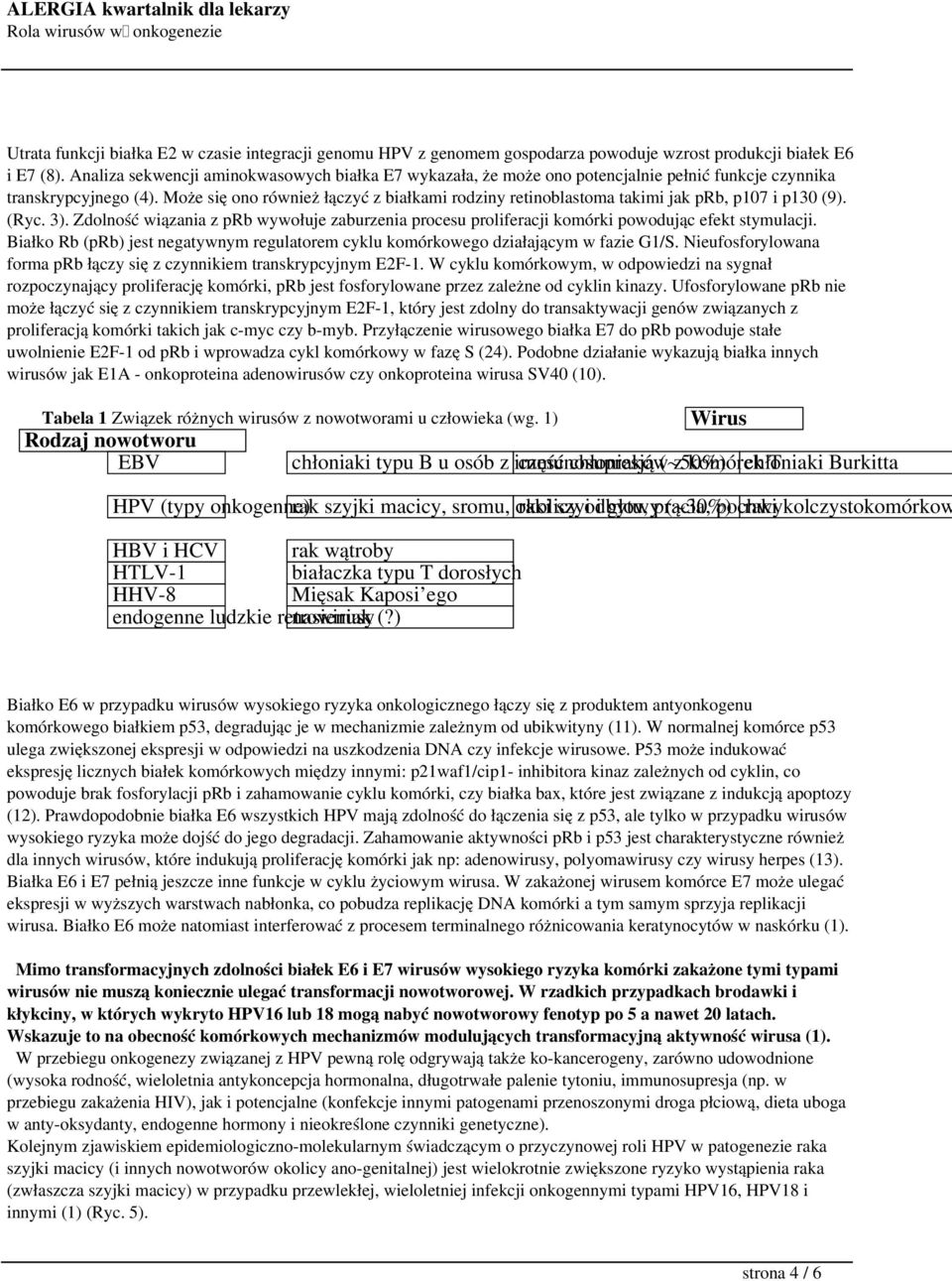 Może się ono również łączyć z białkami rodziny retinoblastoma takimi jak prb, p107 i p130 (9). (Ryc. 3).