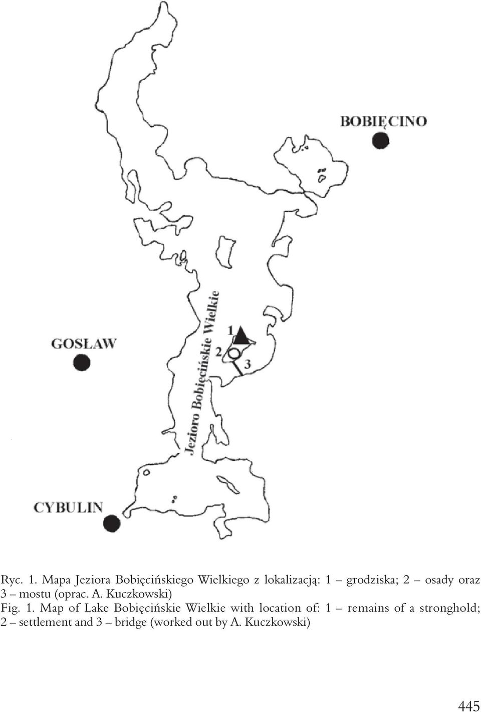 2 osady oraz 3 mostu (oprac. A. Kuczkowski) Fig. 1.