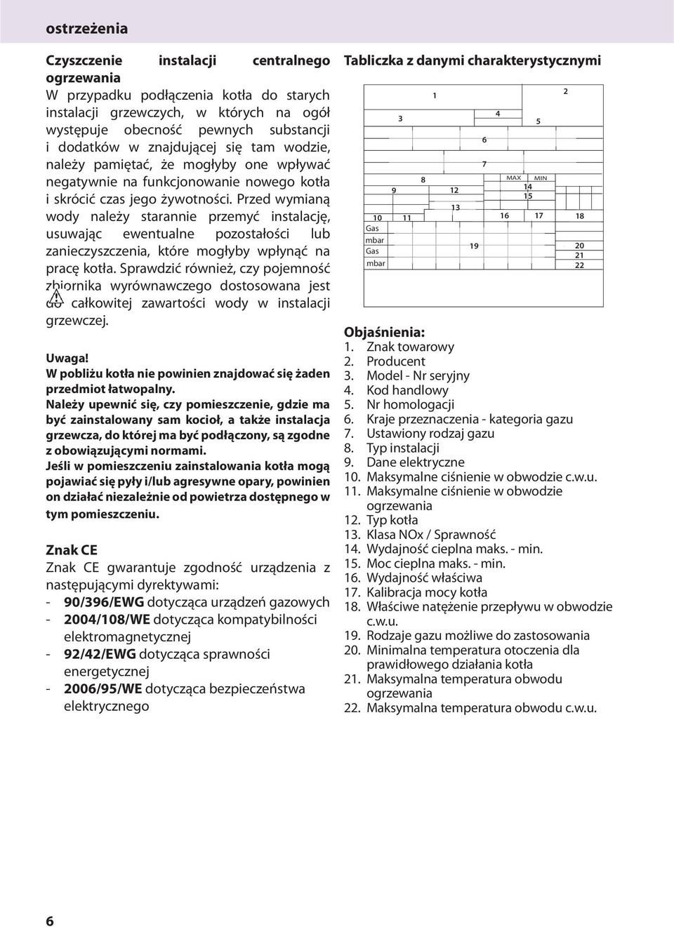 Przed wymianą wody należy starannie przemyć instalację, usuwając ewentualne pozostałości lub zanieczyszczenia, które mogłyby wpłynąć na pracę kotła.