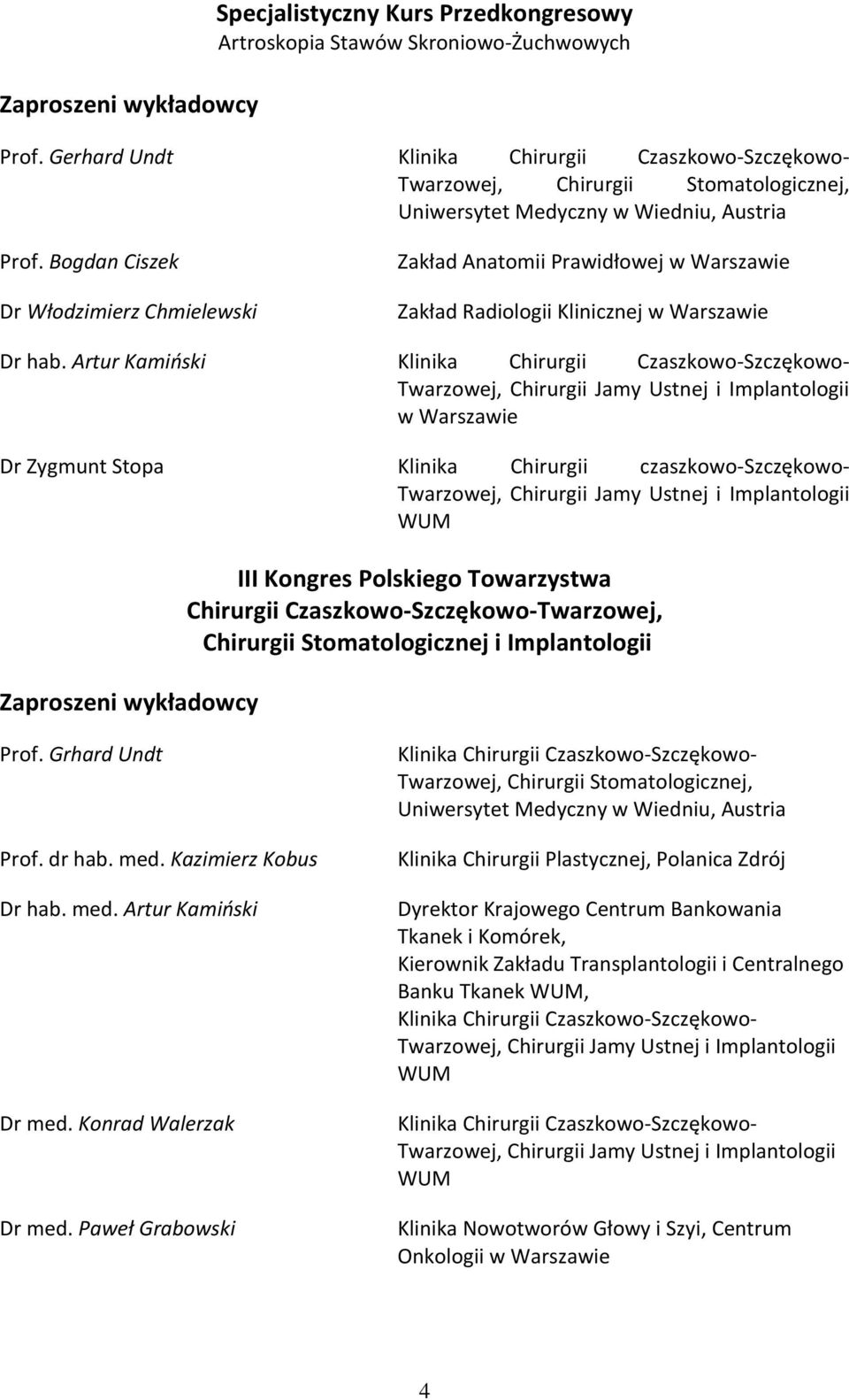 Bogdan Ciszek Dr Włodzimierz Chmielewski Zakład Anatomii Prawidłowej w Warszawie Zakład Radiologii Klinicznej w Warszawie Dr hab.