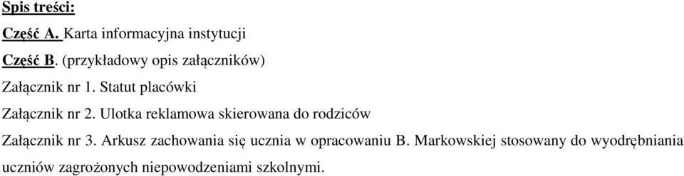 Ulotka reklamowa skierowana do rodziców Załącznik nr 3.