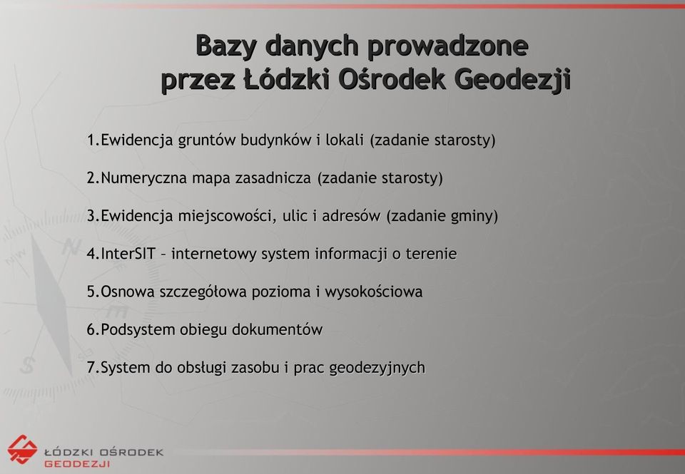 Numeryczna mapa zasadnicza (zadanie starosty) 3.