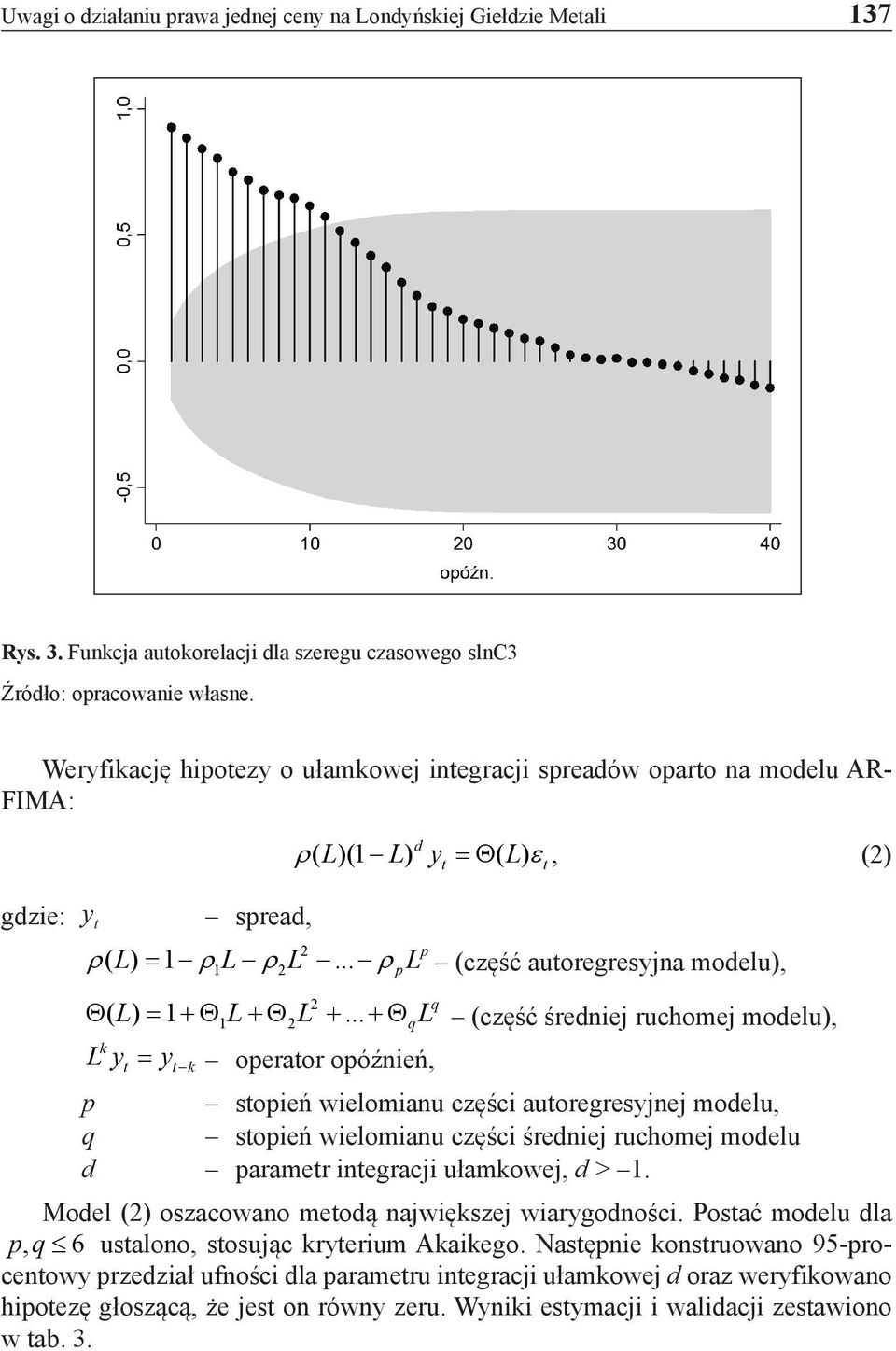 .. - pl (część autoregresyjna modelu), 2 q Θ ( L) = 1 +Θ 1L+Θ 2L +.