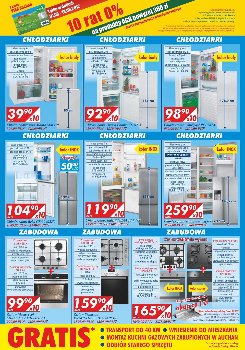 chłodziarki 147 l 0,6 kwh/24 h 152/55/60 cm 104 90 CHŁODZIARKI CHŁODZIARKI CHŁODZIARKI Chłodz.-zamr.