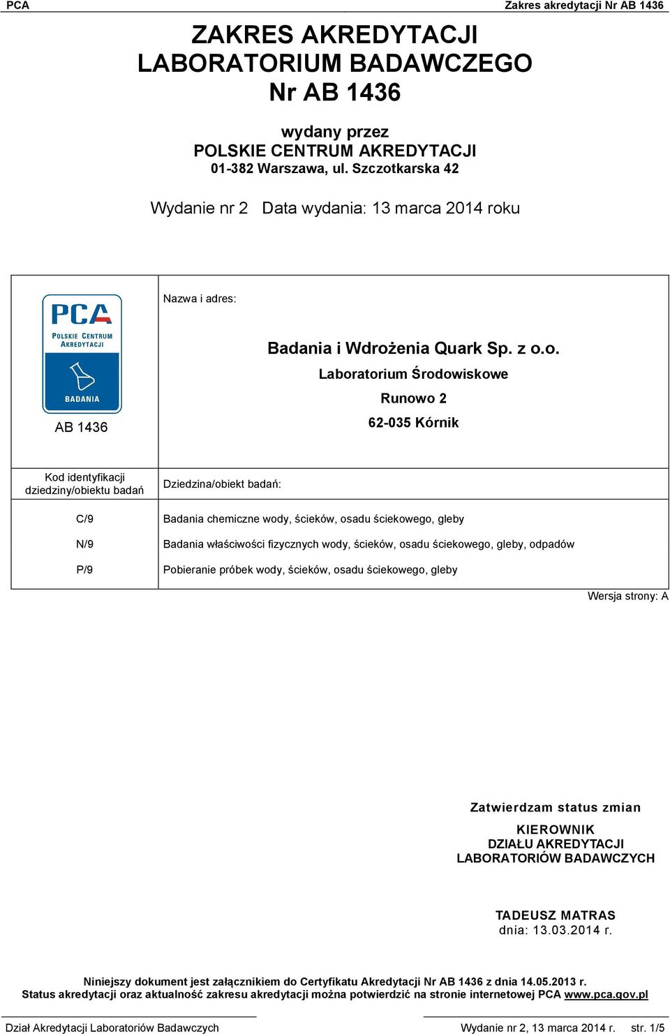 karska 42 Wydanie nr 2 Data wydania: 13 marca 2014 rok