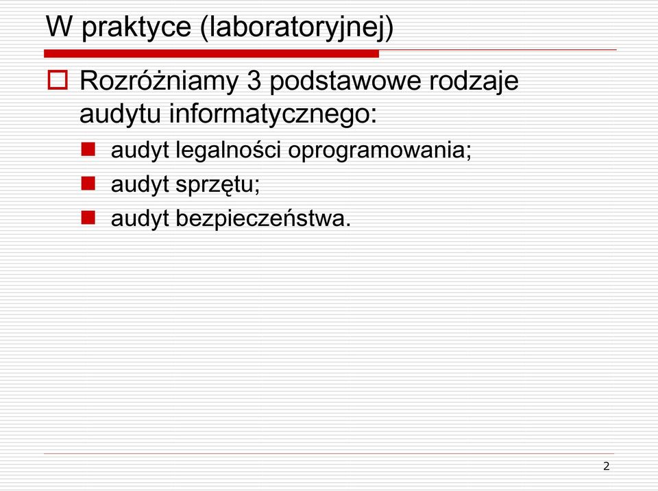 audytu informatycznego: audyt