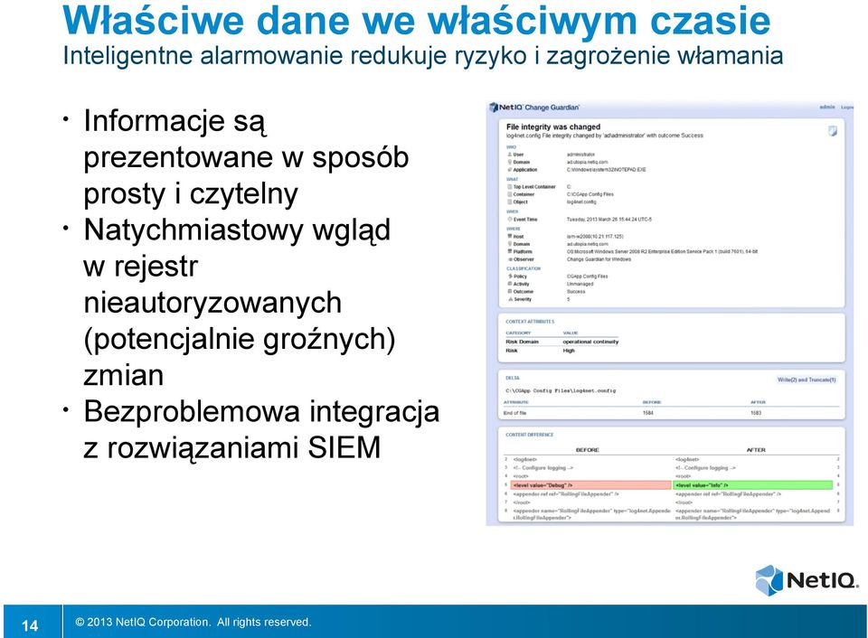 prosty i czytelny Natychmiastowy wgląd w rejestr nieautoryzowanych