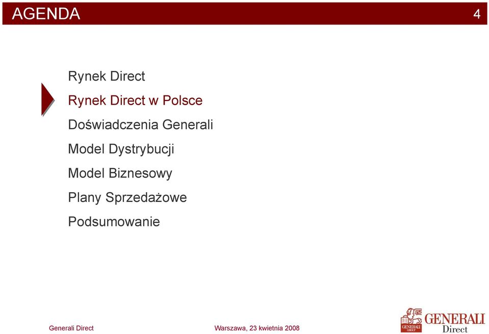 Generali Model Dystrybucji Model