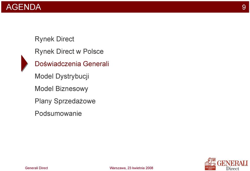 Generali Model Dystrybucji Model