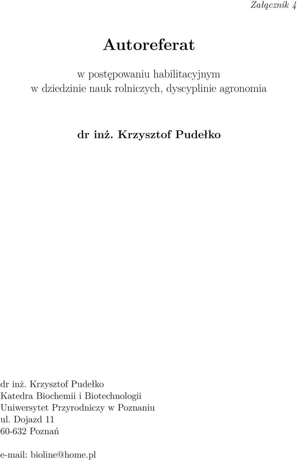 Krzysztof Pudełko dr inż.