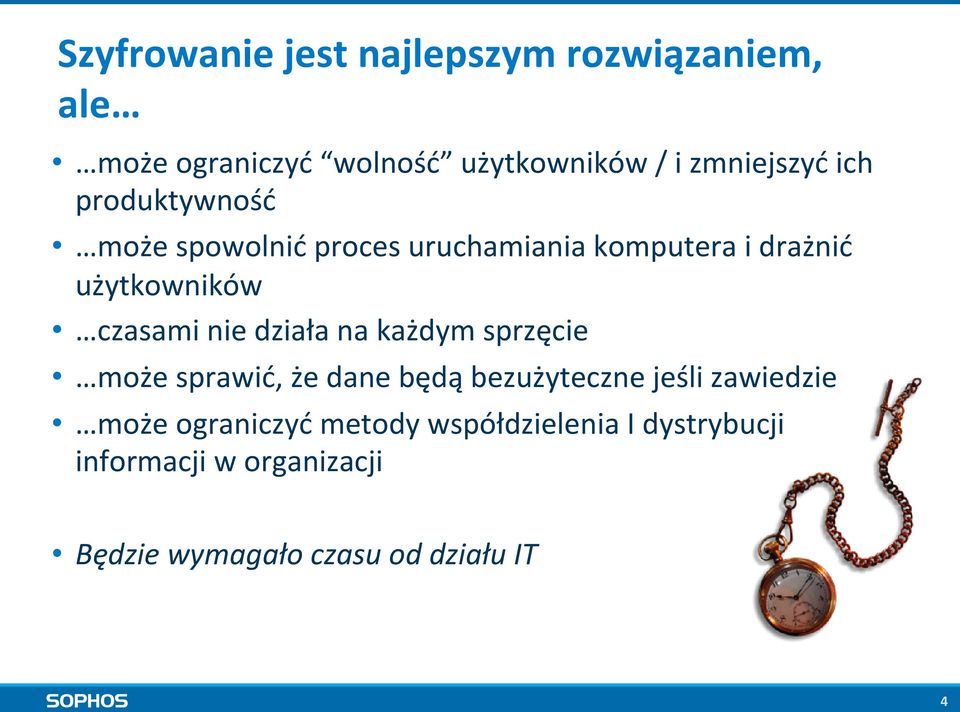 działa na każdym sprzęcie może sprawić, że dane będą bezużyteczne jeśli zawiedzie może ograniczyć