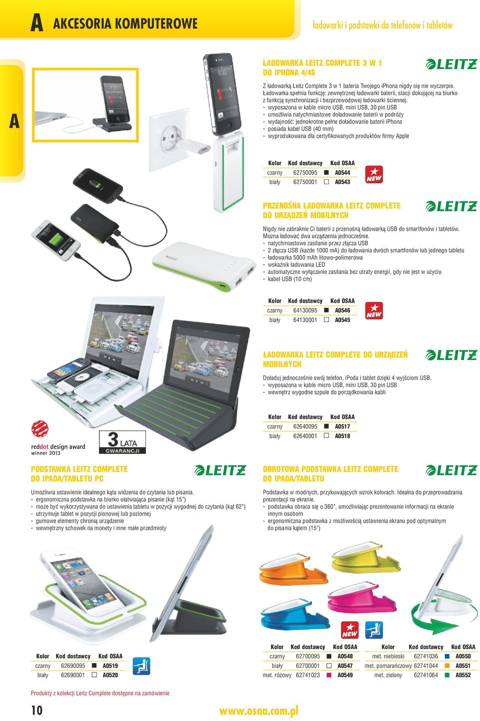 - wyposażona w kable micro USB, mini USB, 30 pin USB - umożliwia natychmiastowe doładowanie baterii w podróży - wydajność: jednokrotne pełne doładowanie baterii iphona - posiada kabel USB (40 mm) -