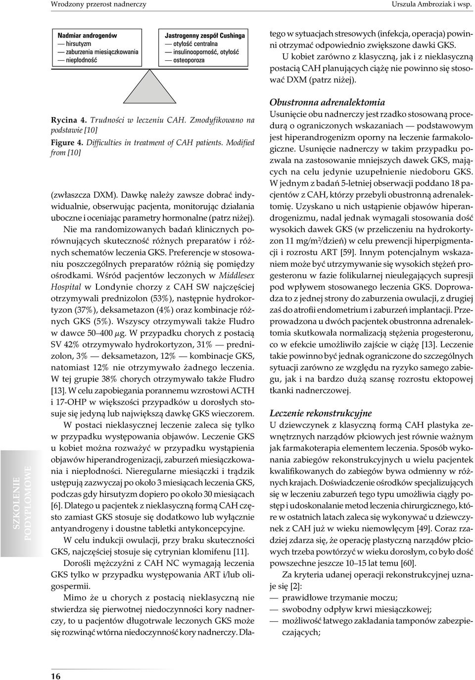 Nie ma randomizowanych badań klinicznych porównujących skuteczność różnych preparatów i różnych schematów leczenia GKS.