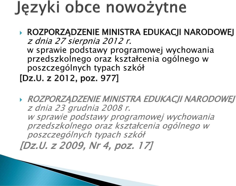 typach szkół [Dz.U. z 2012, poz.