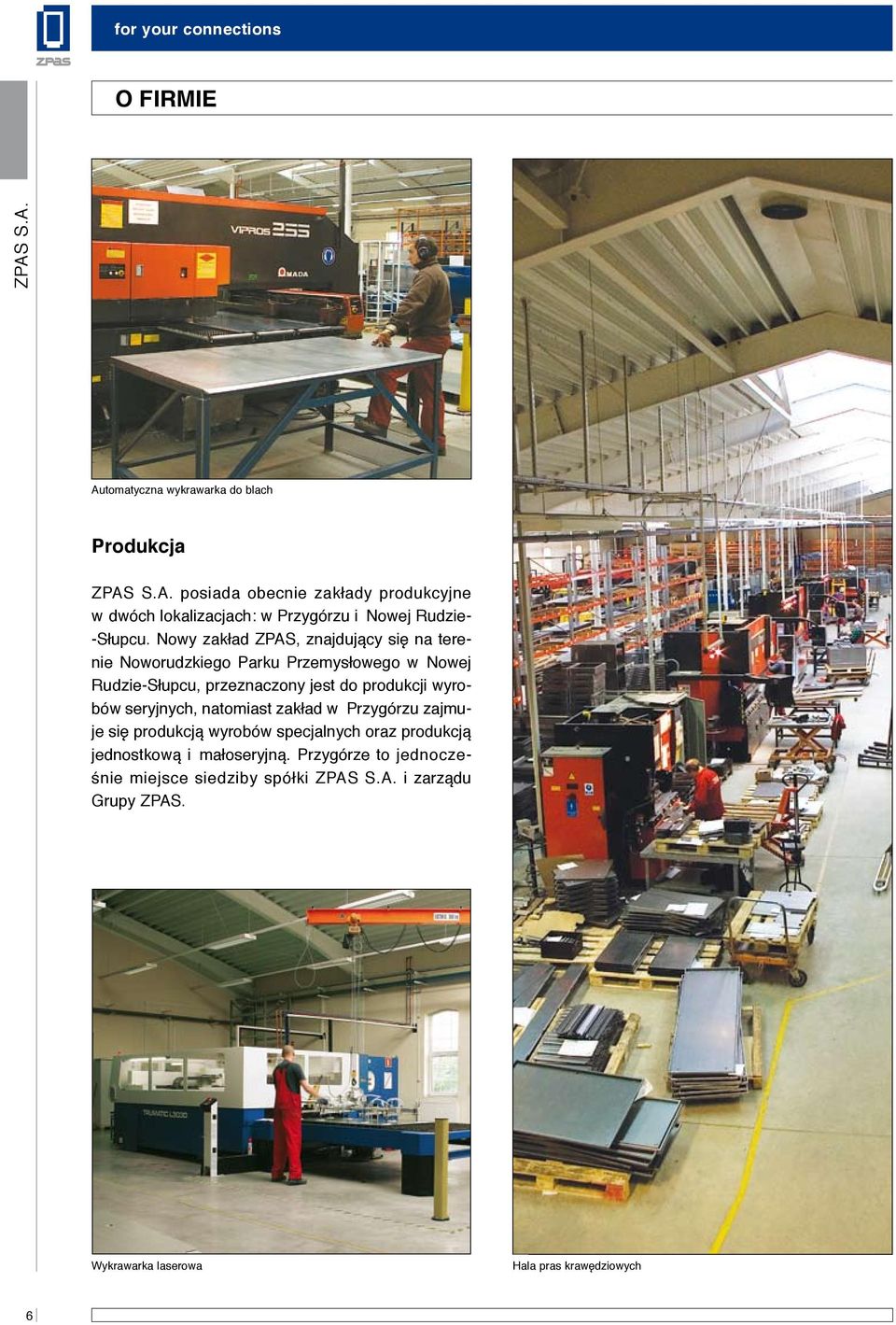 seryjnych, natomiast zakład w Przygórzu zajmuje się produkcją wyrobów specjalnych oraz produkcją jednostkową i małoseryjną.